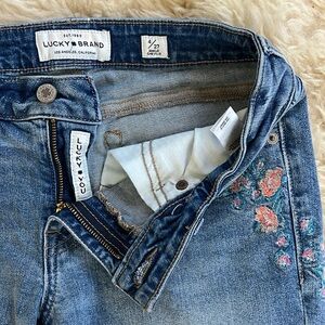 Lucky Brand Lolita Skinny Ankle Jeans Floral Embroidery Size 4/27
